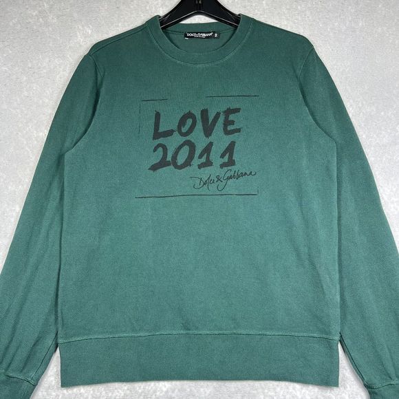 DOLCE & GABBANA LOVE SWEATER 2011 COLLECTION WOMEN’S SIZE: 50 GREEN LONG SLEEVE - Picture 2 of 10